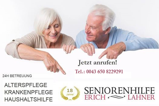 Flyer für Seniorenhilfe Erich Lahner in Salzburg